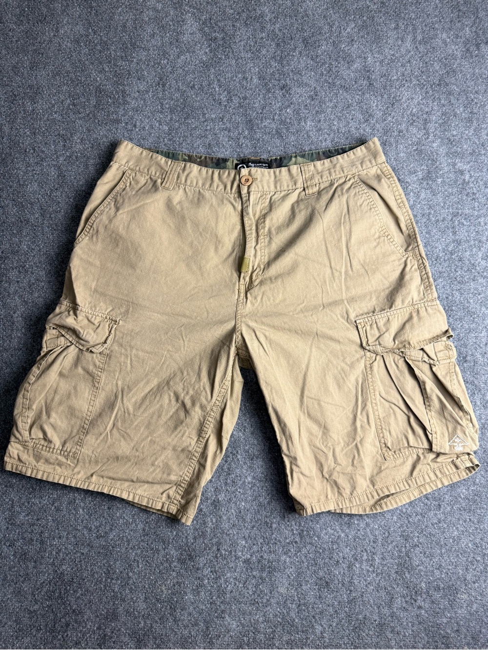 LRG Lifted Research Group Men’s 38 Khaki Cargo Shorts Ripstop